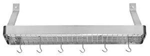 Best stainless steel wall shelf with pot rack