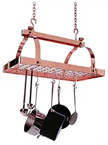 Best brass rectangular hanging pot rack