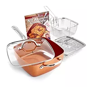 Best red coppper square cookware set