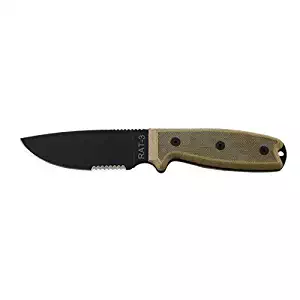Ontario Knife Company 8666 Rat-3, Serrated Edge with Black Nylon Sheath