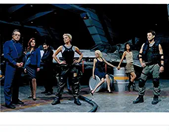 Battlestar Galactica Cast Adama Starbuck Apollo President Roslin Boomer and Baltar on Hanger Deck 8 x 10 Photo