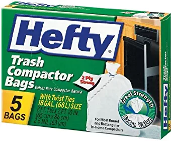 Hefty E21218 Trash Compactor Bags 5 Count