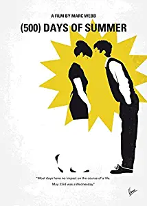 Imagekind Wall Art Print Entitled No500 My 500 Days of Summer Minimal Movie Poster by Chungkong Art | 11 x 15