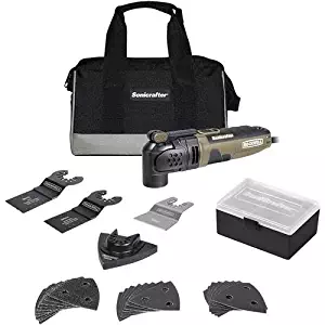 Rockwell 3.0 Amp Sonicrafter Oscillating Multi-Tool, with Variable Speed, Hyperlock Clamping, and Universal Blade Fit System, 31-Piece Kit with Bag – RK5121