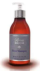 BEST SILVER SHAMPOO 300 ml /10.05 fl.oz | Purple Shampoo for Blond Hair & Grey Hair|Lights Shampoo for Blond & Silver Hair |Anti-Yellow Shampoo | Paraben-Free | Royal Moroccan Argan Oil Hair Products