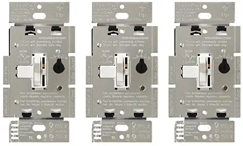 Lutron Toggler C.L Dimmer Switch for Dimmable LED, Halogen and Incandescent Bulbs, Single-Pole or 3-Way (3-Pack), TGCL-153PH-WH-3