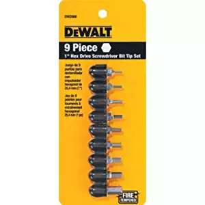 DEWALT DW2068 Hex Insert Bit Set, 9-Piece