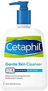 Cetaphil Gentle Skin Cleanser for All Skin Types, Face Wash for Sensitive Skin, 16 oz. Bottle