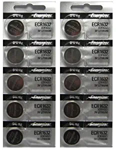 Energizer CR1632 3 Volt Lithium Coin Battery 10 Pack (2 packs of 5)