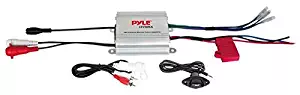 Pyle Hydra Marine Amplifier - Upgraded Elite Series 400 Watt 2 Channel Micro Amplifier - Waterproof, GAIN Level Controls, RCA Stereo Input, 3.5mm Jack & Volume Control (PLMRMP1A)