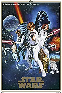 Star Wars: Episode IV - A New Hope - Movie Poster/Print (40th Anniversary Gold Border Edition - Regular Style C) (Size: 24 inches x 36 inches)