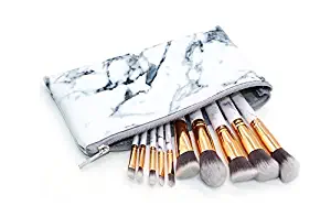 Marble Makeup Brushes 10PC Face Brush set Powder Brush Eyeshadow Brushes Professional Makeup Brush Set Blush Brush Concealer Eyeliner Lip Brush