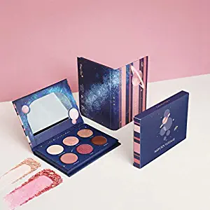 Saturn Voyage Pocket-Sized Mini Eyeshadow Palette with 6 Highly Pigmented Matte, Frost, and Shimmer Eyeshadows by Ready to Shine