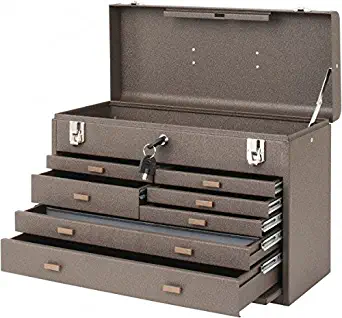 Kennedy Manufacturing 520B 7-Drawer Machinist's Chest with Friction Slides, Brown Wrinkle