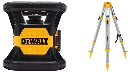 DEWALT DW074LR 20v MAX Rotary Laser, Red with DW0737 Heavy-Duty Tripod