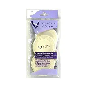 Victoria Vogue Round Puff Pressed Powder 4 Count