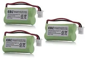 3 Packs Cordless Home Phone Battery Pack for AT&T VTech BT166342 BT266342 BT183342 BT283342 2.4V 800mAh Ni-MH