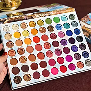 Pro 63 Colors Eyeshadow Palette Highly Pigmented Nudes Smoky Glitter Shimmer Matte Red Eyeshadows Cosmetics Eye Shadow Powder Makeup Pallet