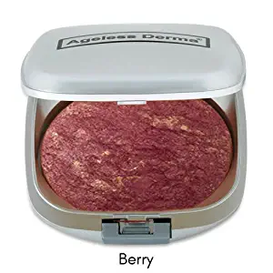 Ageless Derma Baked Mineral Makeup Healty Blush with Botanical Extracts (Berry Swirl) Made in USA. Highlighter Makeup