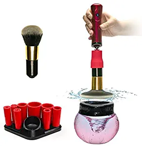 Star Brand Makeup Brush Cleaner and Super-Fast Dryer | Automatic Brush Spinner with Bowl Applied to Powder Brush, Foundation Brush, Lip Brush,Cheek Brush, Concealer Brush | Quick Dry Machine for Fan