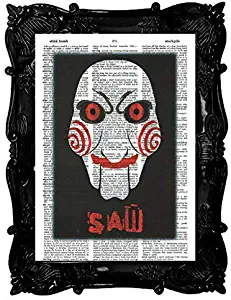 Saw Movie Poster Jigsaw Mask Saw Movie Dictionary Art Horror Movie Poster