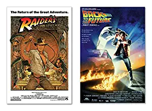 Raiders Of The Lost Ark & Back To The Future - 80's Favorites Movie Poster Set (Size: 24" x 36")
