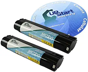 2-Pack Makita 7.2V Battery Replacement - Compatible with Makita 6010D, ML702, ML700, ML701, 6002D, DA302D, DA301D, DA3000D, 6072D, 9500DW, 9500D, 9035D, 6010DW, 6912D, 6710D, 6172D, 6012D, 6075D, 6073D, 7010, 6019D, 7000, 7002 (1300mAh, NICD)