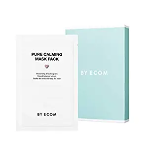 BY ECOM Pure Calming Mask Sheet 1 BOX (7 Sheets) Extreme Moisturizing & Soothing Care Natural Botanical Extracts Ingredients Safe for Sensitive Skin