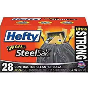 Hefty 39-Gallon Steel Sak, 28-Count