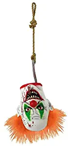 AMSCAN Creepy Carnival Hanging Clown Head Halloween Decorations and Props, For Indoor or Outdoor Use