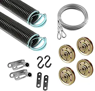 Garage Door Extension Spring Double Looped for 7' High Door, 90 Pounds 25-42-90 Coded Light Blue Small ( Pair )