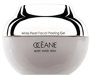 Oceane Beauty Facial Peeling Gel 100% White Pearl Infused for Maximum Microdermabrasion, Exfoliating Skin Care Treatment with Pearl Powder for Women and Men, OC1 (1.7 oz)