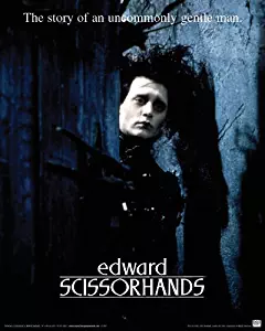 Edward Scissorhands Peeking (Johnny Depp, Tim Burton) Cult Classic Movie Film Poster Print 16x20