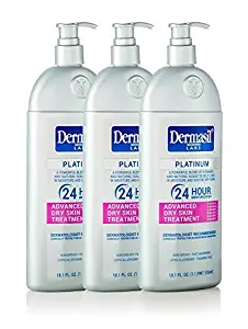 Advanced Face Moisturizing Body Lotion | Dry Skin Body Lotion & Face Protection for Soothing & Softens | Dermasil Labs Dermatologists Recommended Treatment Pump Cap Bottle | Pack of 3