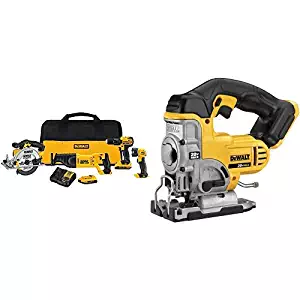 DEWALT DCK423D2 20V MAX 4-Tool Combo Kit with DCS331B 20-Volt MAX Li-Ion Jig Saw(Tool Only)