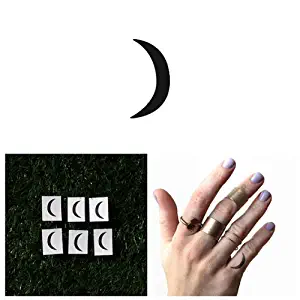 Tattify Crescent Moon Temporary Tattoo - Goodnight Moon (Set of 2) - Other Styles Available - Fashionable Temporary Tattoos