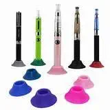25 Pack Ego Silicone Sucker Stand Base Holder for Tanks and Battery Vaporizer Pens (Electronic Cigarette NOT Included) Ships From the USA (Assorted Colors)