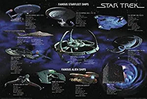 Star Trek - TV Show Poster: Starfleet Ships (Size: 40'' x 27'')