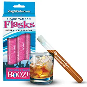 Smuggle Your Booze with 10 Tampon Flasks and 10 Sleeves (Redesigned 2016 Version)