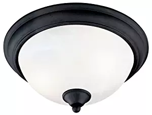 Hardware House 545061 Tuscany 12-1/2-Inch by 6-Inch Ceiling Lighting Fixture Textured Black