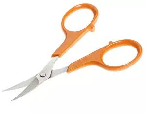 Fiskars 98087097J Curved Craft Scissors, 4 Inch, Orange