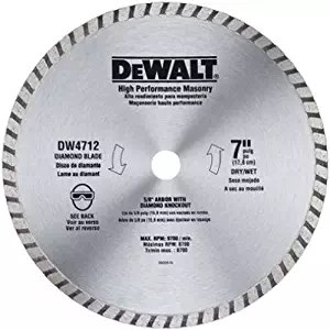 DEWALT DW4712B 7-Inch High Performance Diamond Masonry Blade