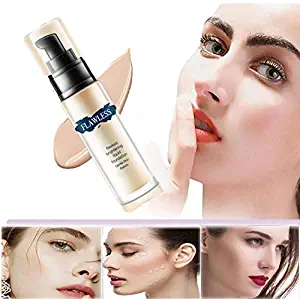 Foundation Cream,Colour Changing Foundation Makeup Base Nude Face Cover Concealer for Women and All Skin Types
