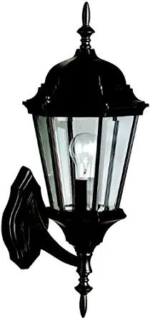 Kichler 9653BK, Madison Cast Aluminum Outdoor Wall Sconce Lighting, 100 Total Watts, Black (Painted)