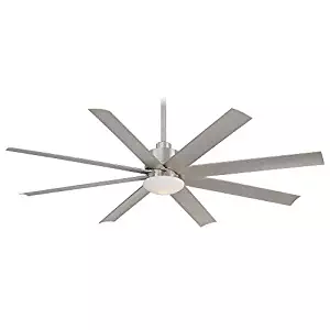 Minka-Aire F888-BNW, Slipstream 65" Ceiling Fan, Brushed Nickel Wet Finish with Silver Blades