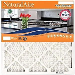NaturalAire Odor Eliminator Air Filter with Baking Soda, MERV 8, 17.5 x 23.5 x 1-Inch, 4-Pack