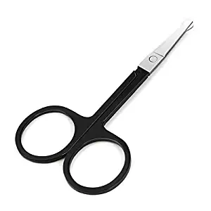 Nose Hair Scissors for Men and Women,3.7" Stainless Steel Trimming Scissors Safety Use for Eyebrows,Eyelashes,Ear Hair and Grooming