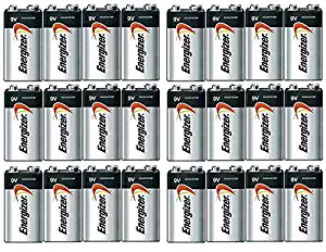 Energizer Max Alkaline 9 Volt, 24 Pack