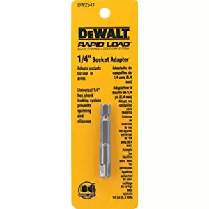 DEWALT DW2541 1/4-Inch Hex Drive to 1/4-Inch Socket Adapter