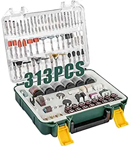 POPOMAN Rotary Tool Accessories Kit, 313pcs Grinding Polishing Drilling Kits, 1/8